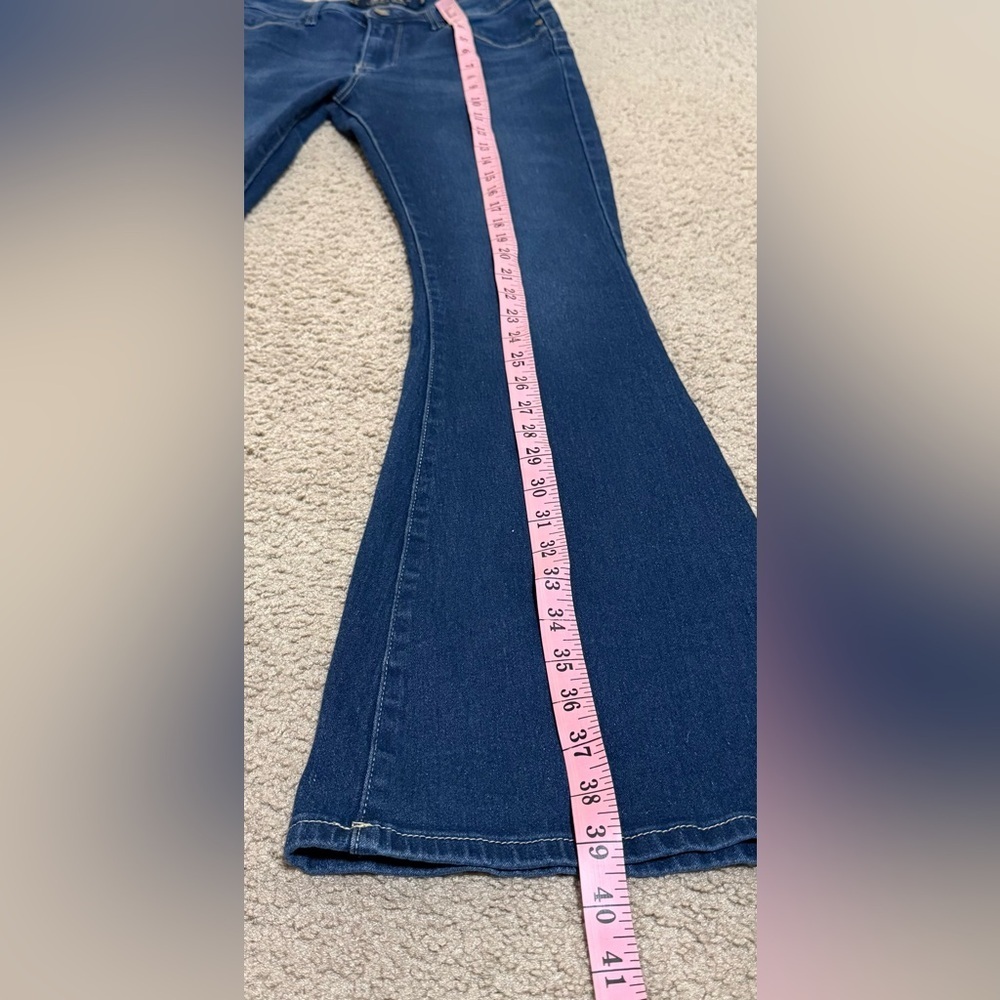 Bella Premium Denim Flare Jeans - Dark Wash Blue - Size 9 - Picture 7 of 10